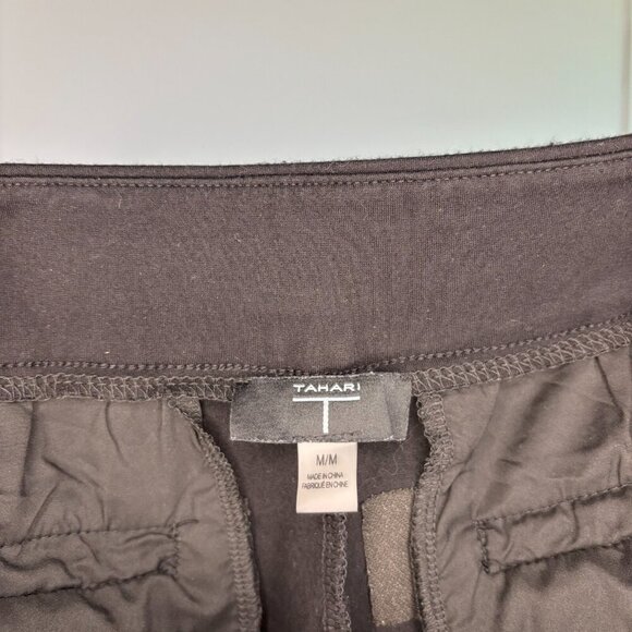 T TAHARI Pullon Ankle Pant Womens M Black Flat Front Ponte Stretch - Picture 6 of 6